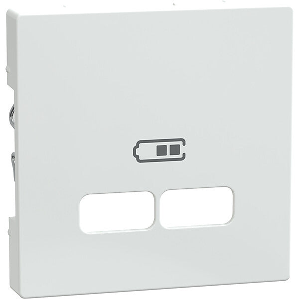 Merten Zentralplatte ws/glanzf.USB Lade. MEG4367-0325